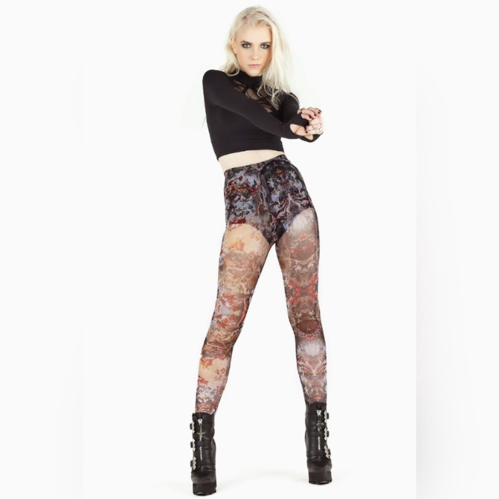 Blackmilk Divine Province Sheer high waist Leggings